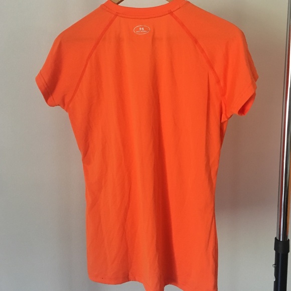 Sm Orange Under Armour Heat Gear Semi Fit Tee - Picture 2 of 4